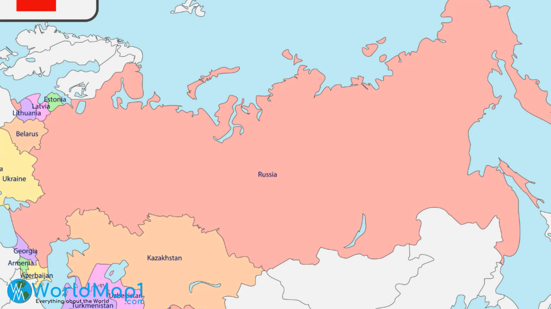 Latvia and Russia Map